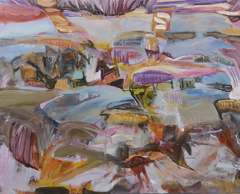 Visit to a Foreign Land - Painting by Paulette Melanson