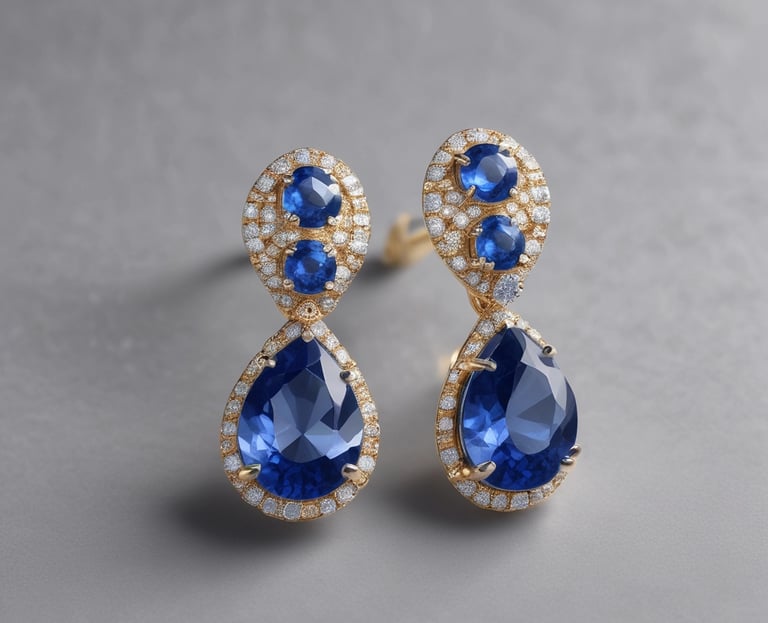 Boucles oreilles saphir