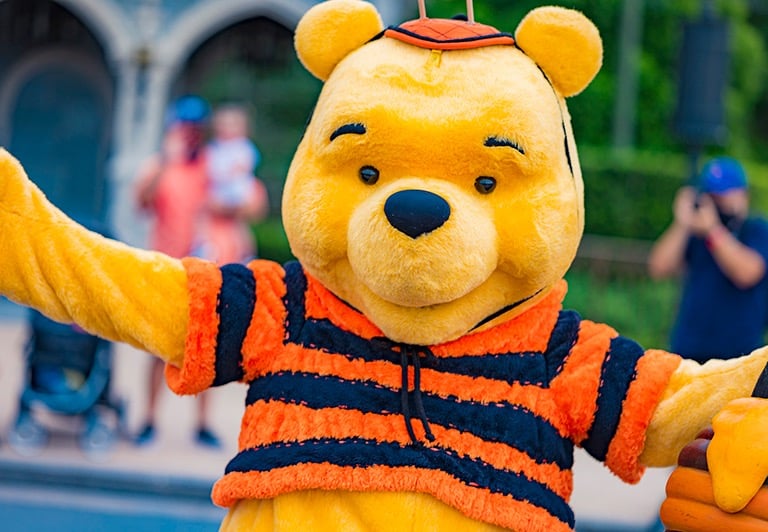 Winnie the Pooh pictured at Disney's Magic Kingdom® Park.