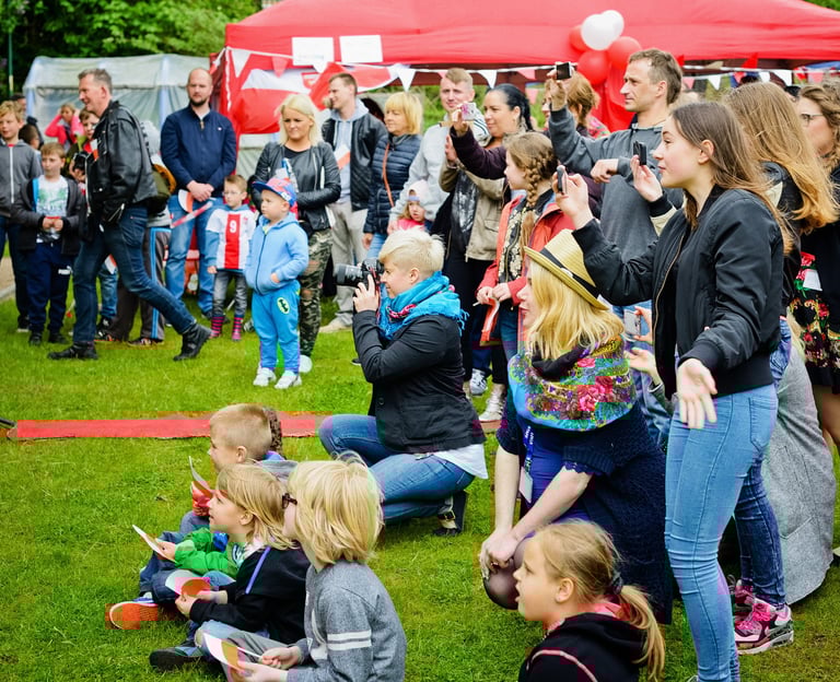 Image of families at a community picnic