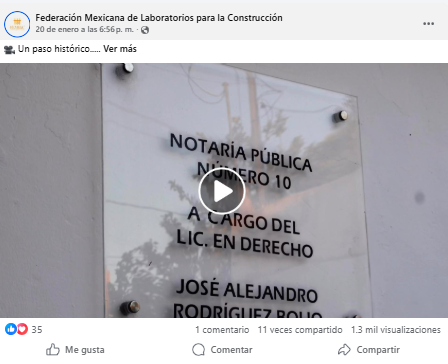 Acrylic office plaque for Notaría Pública Número 10 in Mexico, naming licensed attorney José Alejandro Rodríguez.