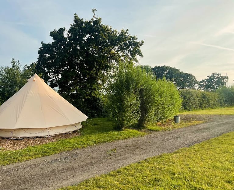 Little owl bell tent private area