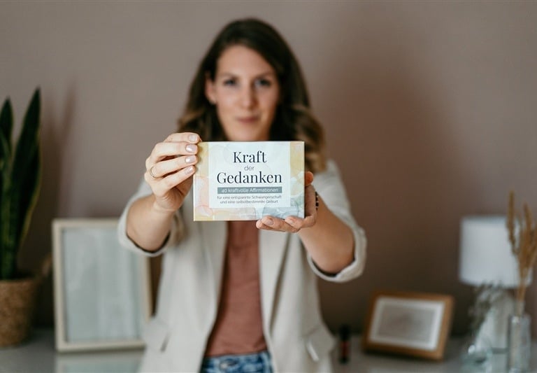Affirmationskarten für Schwangerschaft und Geburt – Kartenset Kraft der Gedanken