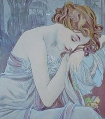 Une femme semble assoupie. L'image évoque bien-être et détente