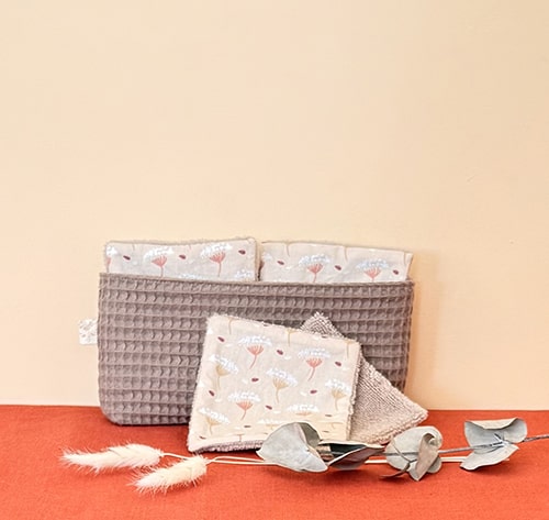 Les lingettes en tissus, meilleure vente de l'atelier Dès 2mains