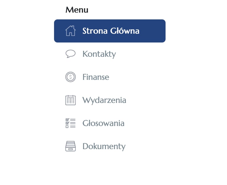 główne menu