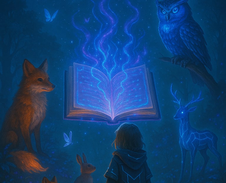 a girl is standing in front of a book