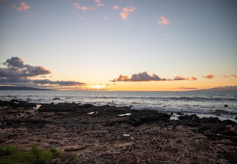 Sonnenuntergang Keawakapu Beach Maui Hawai'i