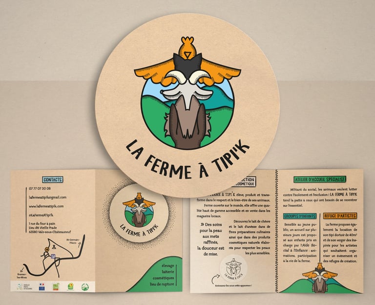 Identité visuelle La Ferme à Tipi'k