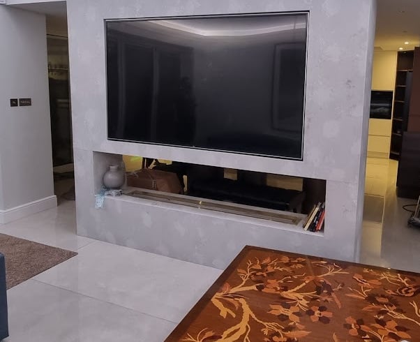 Large TV & custom media wall