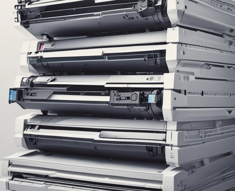 A stack of LaserJet Toners