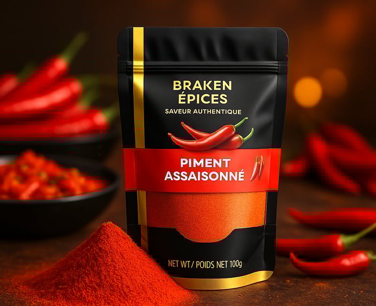  Braken Épices – Piment assaisonné africain, épices du Cameroun sans additifs, goût authentique et relevé