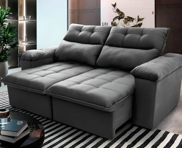 Sofá Retrátil Reclinável King House Verona 2,00m