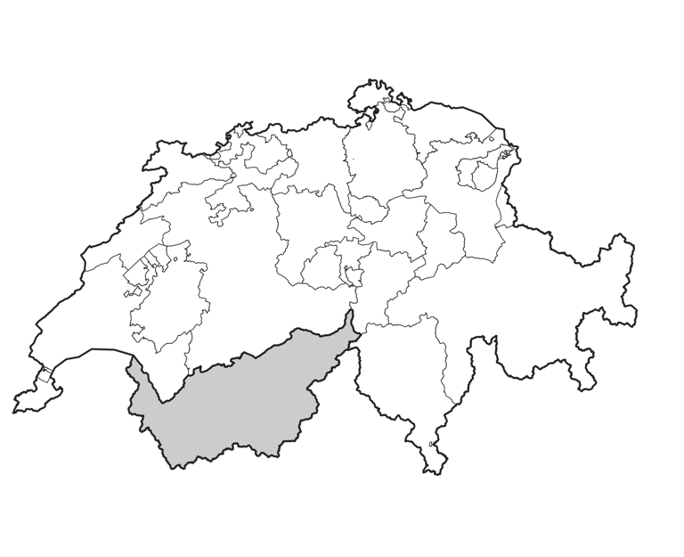 Location image of the Valais
