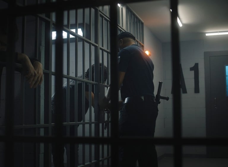 two people in jail cell