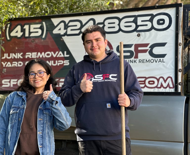 SFC Junk Removal palletized commercial hauling in San Jose & Oakland.