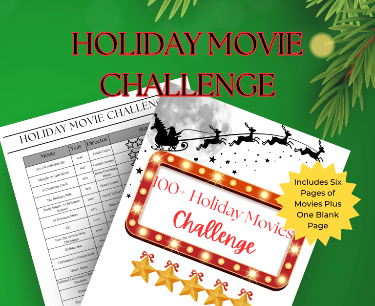 Holiday Movie Challenge Printable