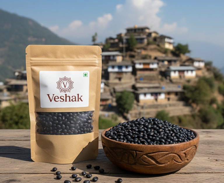 Organic Black Soyabean Bhat Dal from Uttarakhand – Veshak