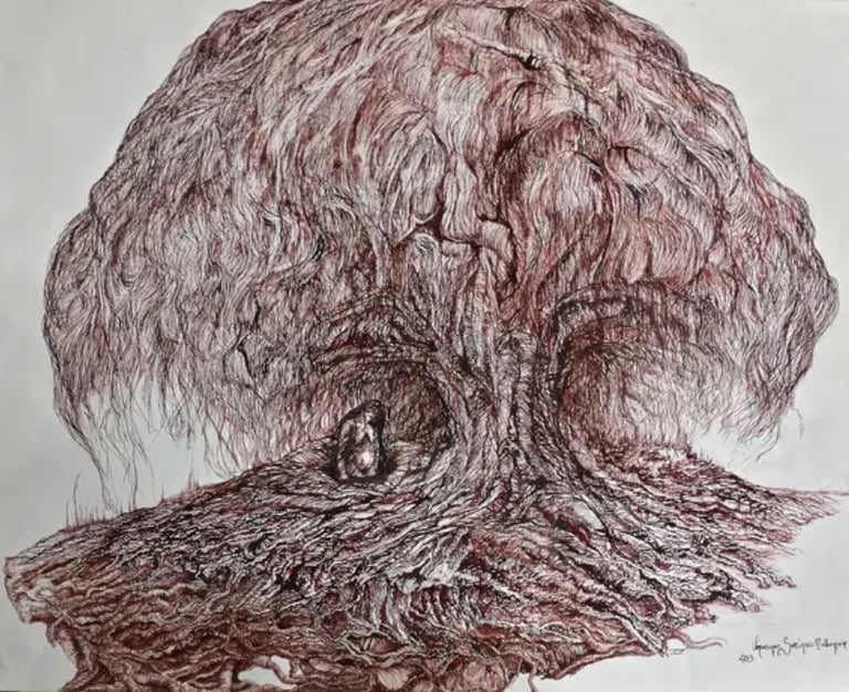 Dessin à l'encre de Chine