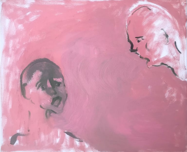 Konfliktas aliejinė tapyba Lina Mikužytė Lietuva