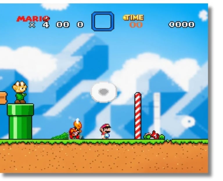  Mario no final da fase 
