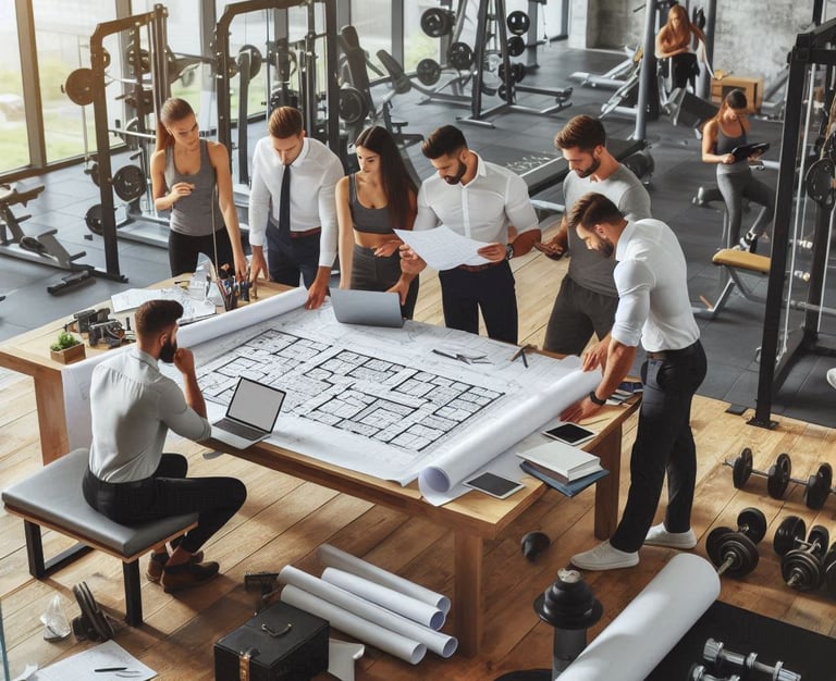 Group of engineers and architects designing the steelshack