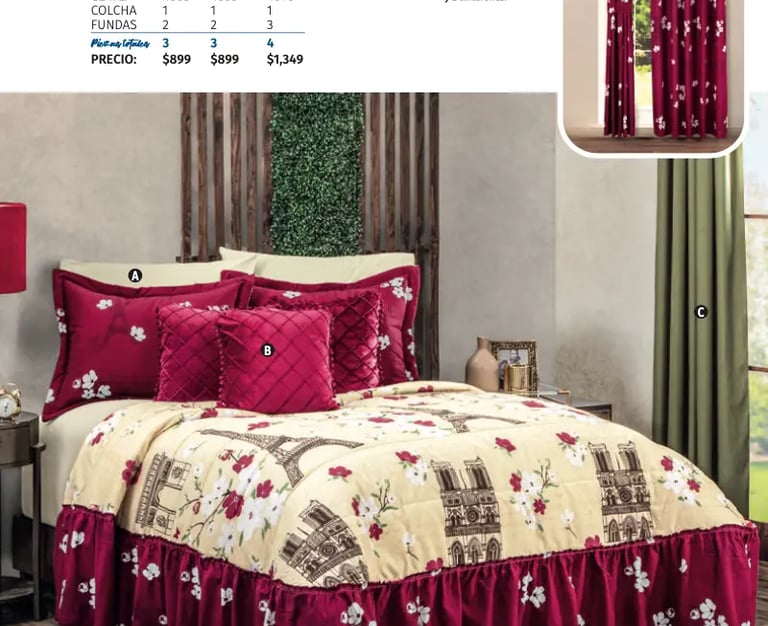 Colcha americana modelo Francesa de la marca Intima hogar