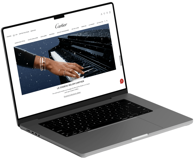 Mockup Macbook du site Cartier