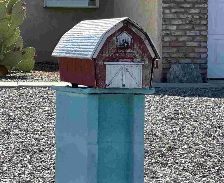 Barn on Blue Mailbox Lake Havasu City AZ