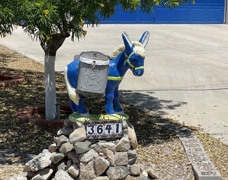 Blue Donkey Mailbox Lake Havasu City AZ