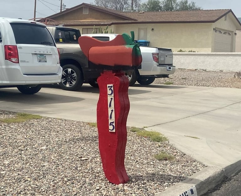 Chili Pepper Mailbox Lake Havasu City AZ