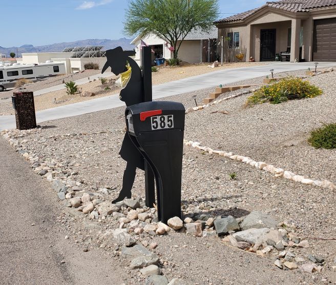 Cowgirl Shadow Mailbox Lake Havasu City AZ