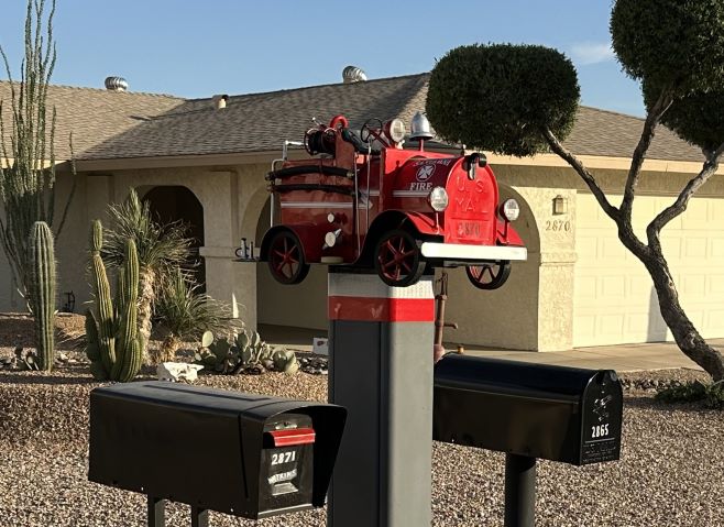Fire Truck Mailbox Lake Havasu City AZ