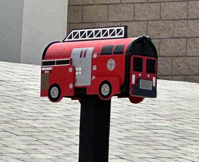 Firetruck Mailbox