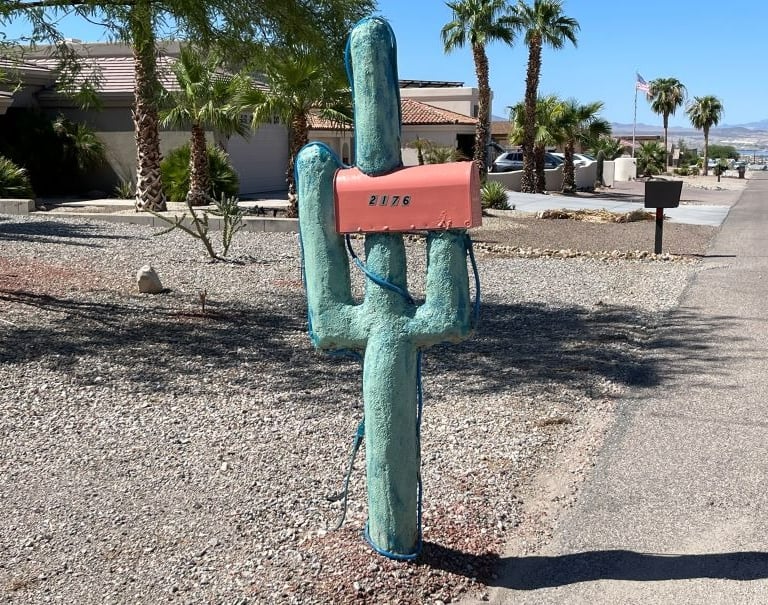 Green Cactus Mailbox Lake Havasu City AZ