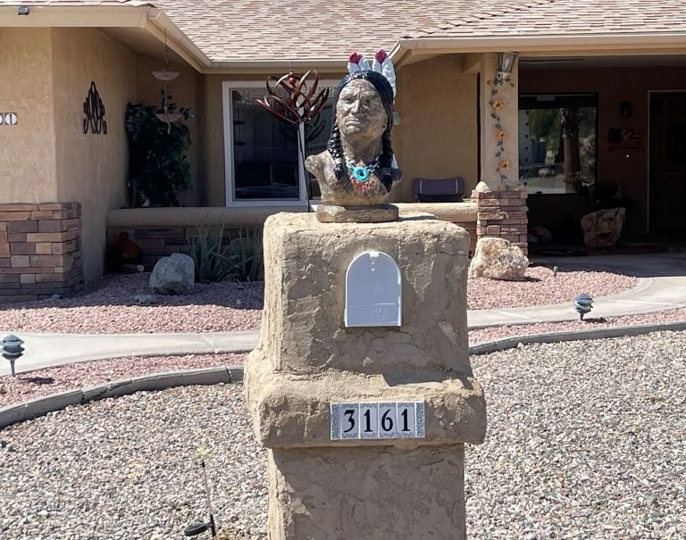 Indian Head Mailbox Lake Havasu City AZ