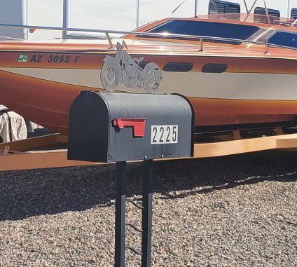 Motorcycle Shadow Mailbox