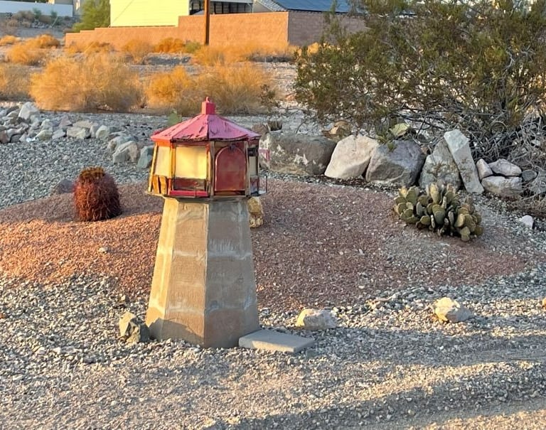 Red Yellow Lighthouse Mailbox Lake Havasu City AZ