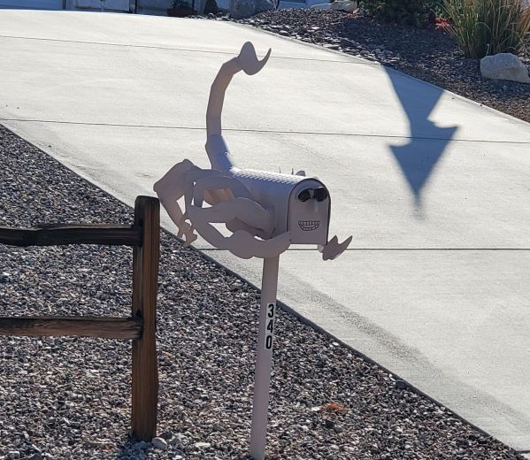 Scorpion Grey Mailbox Lake Havasu City AZ