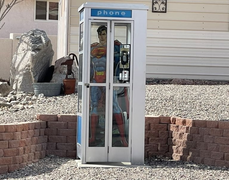 Superman Phone Booth Landscaping Lake Havasu AZ