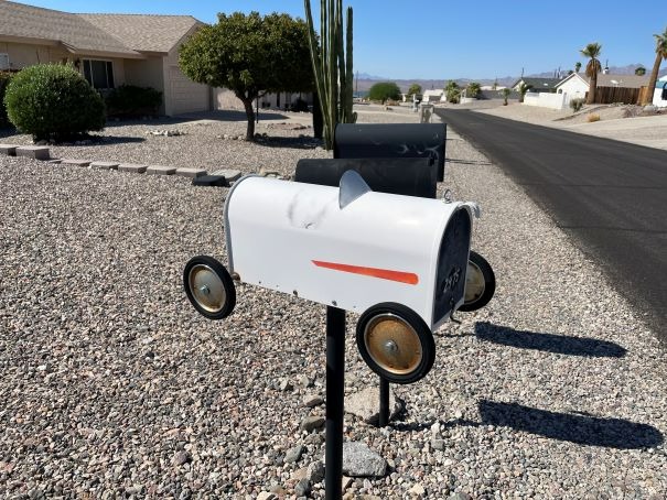 White Car Mailbox Lake Havasu City AZ