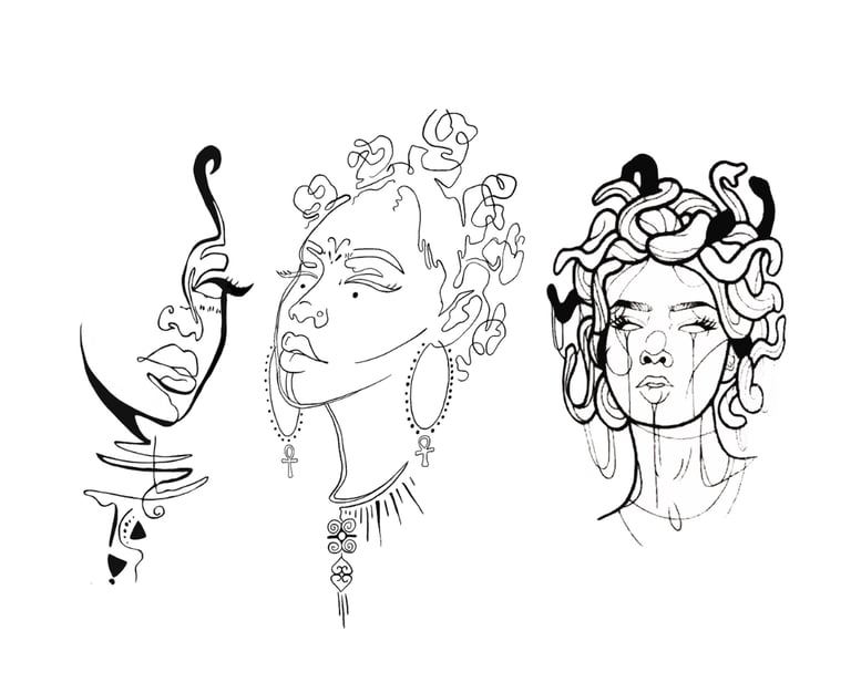 afro linework