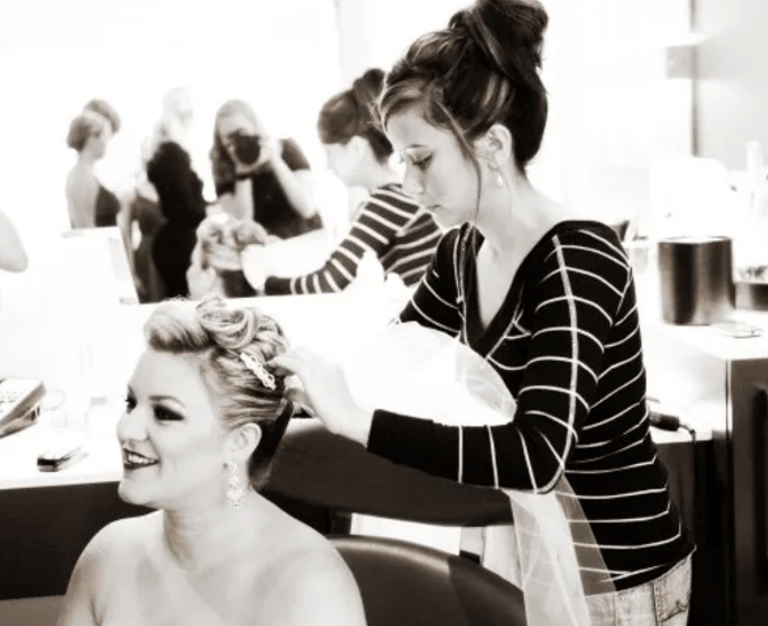 Bridal hair styling
