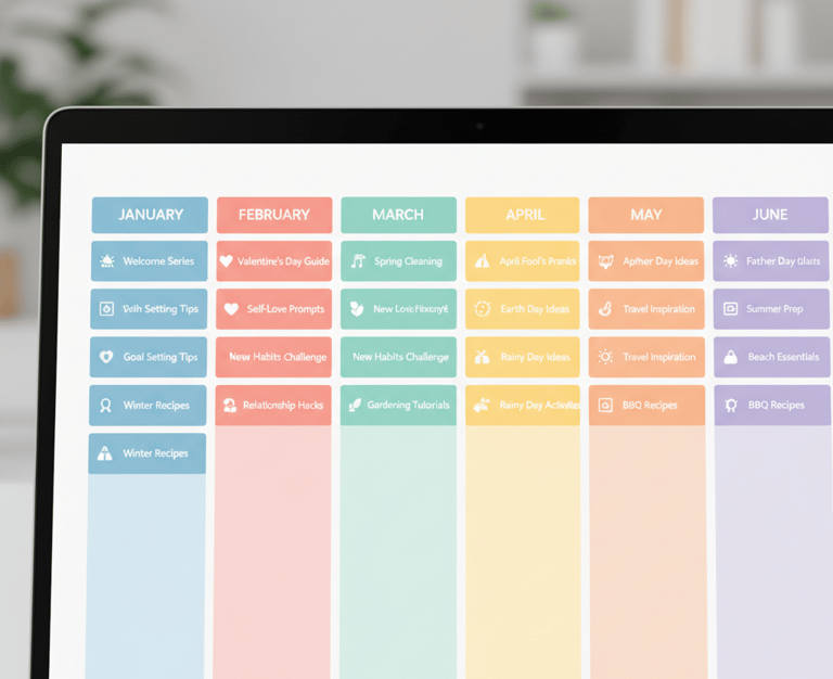 content calender in google sheet