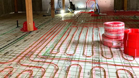 radiant floor heating pipe leak