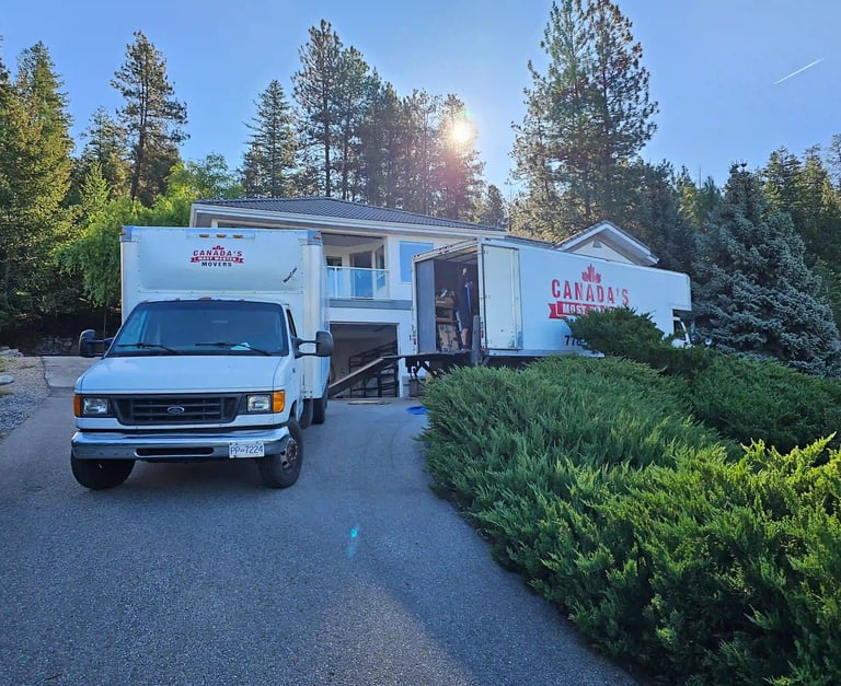 Canadas most wanted movers parked in Maple Ridge set up for a residential move