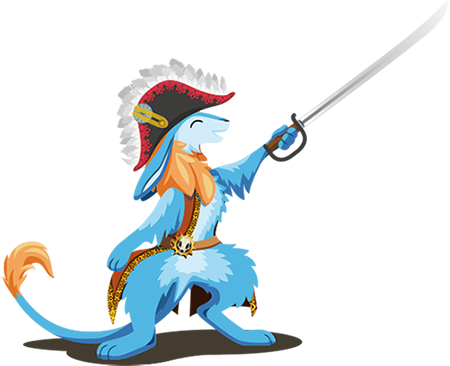 Hasur se prend pour un pirate avec son sabre