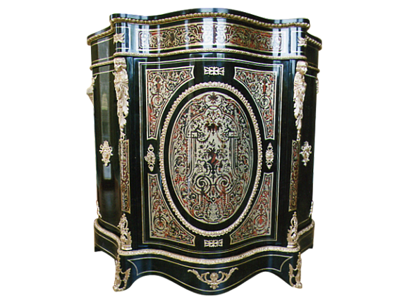 Meuble en marqueterie Boulle et bronze doré restauré par l'Atelier l'Am'arante