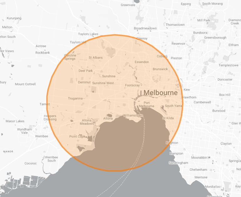Areas we service in Melbourne