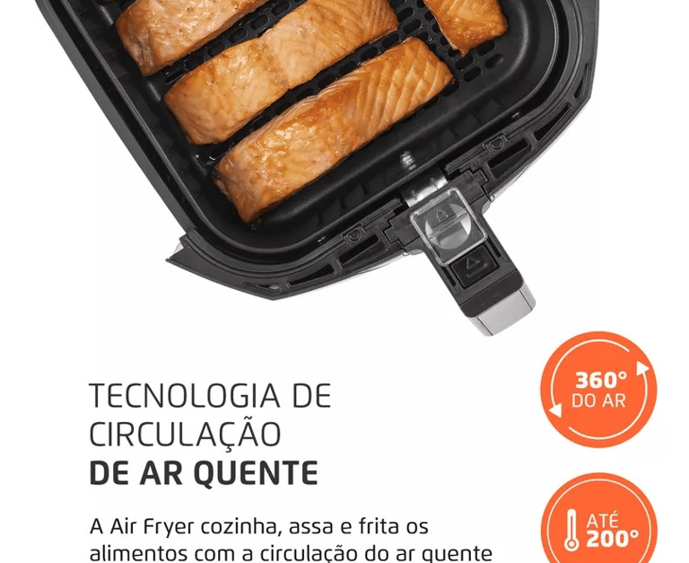 Fritadeira sem óleo air fryer 4L Mondial 1500W AFN-40-BFT